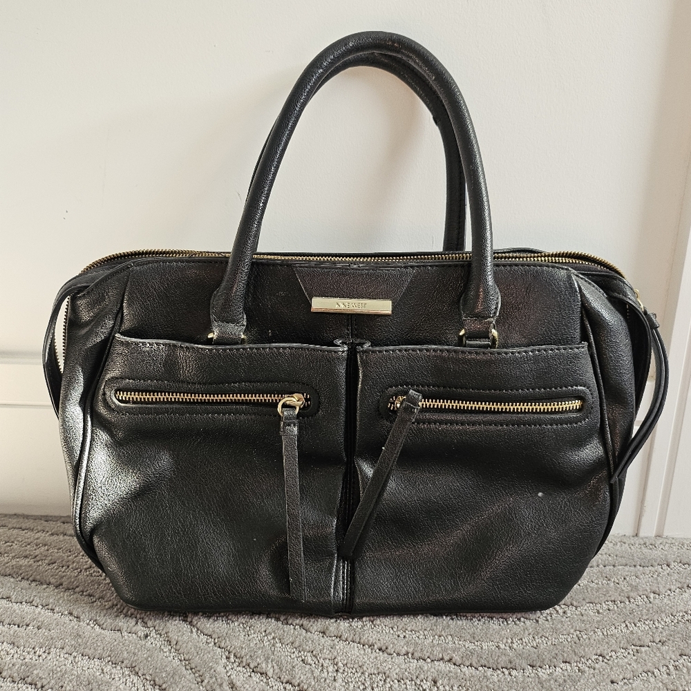 Kate Spade Black Leather Satchel Handbag